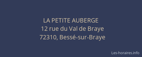 LA PETITE AUBERGE