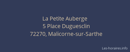 La Petite Auberge