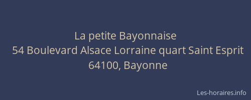 La petite Bayonnaise