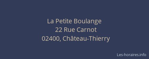 La Petite Boulange