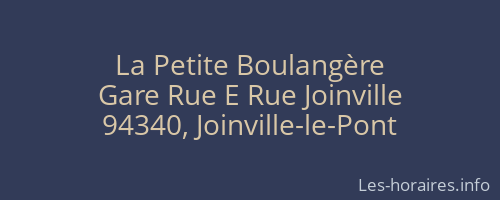 La Petite Boulangère
