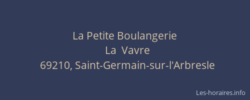La Petite Boulangerie