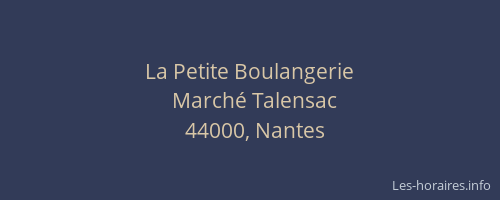 La Petite Boulangerie