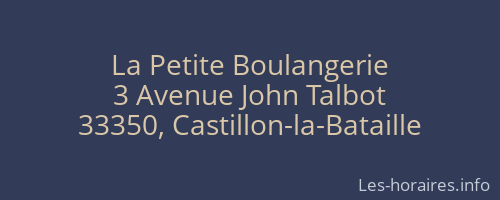 La Petite Boulangerie