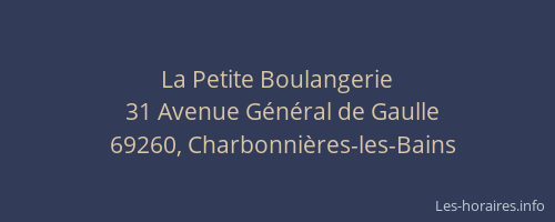 La Petite Boulangerie