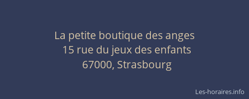La petite boutique des anges