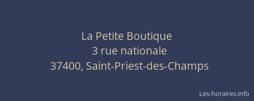 La Petite Boutique