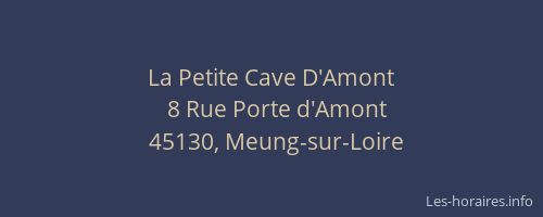 La Petite Cave D'Amont