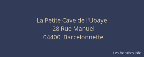 La Petite Cave de l'Ubaye
