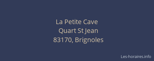 La Petite Cave