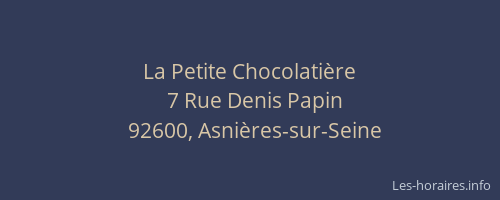 La Petite Chocolatière