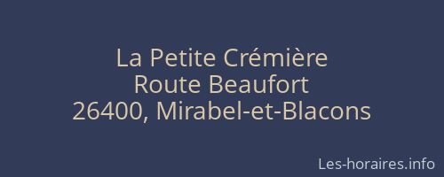 La Petite Crémière