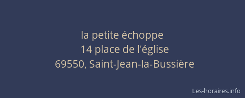 la petite échoppe