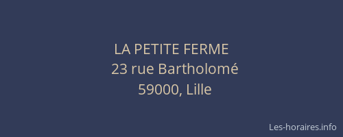 LA PETITE FERME