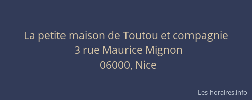 La petite maison de Toutou et compagnie