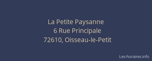 La Petite Paysanne