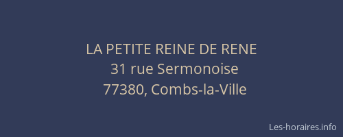 LA PETITE REINE DE RENE