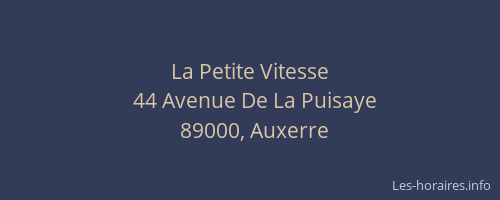 La Petite Vitesse