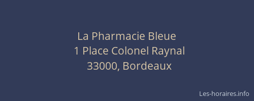 La Pharmacie Bleue