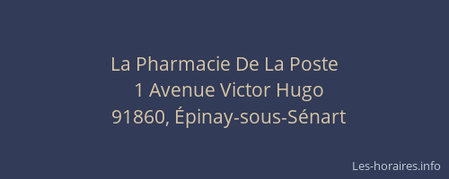 La Pharmacie De La Poste