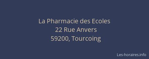 La Pharmacie des Ecoles
