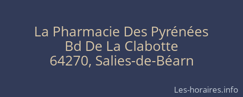 La Pharmacie Des Pyrénées