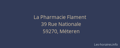 La Pharmacie Flament