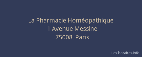La Pharmacie Homéopathique