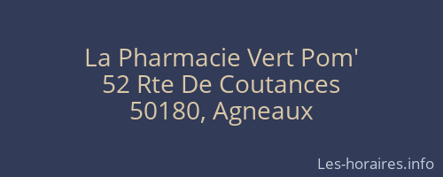 La Pharmacie Vert Pom'