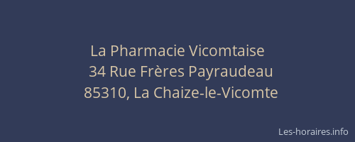 La Pharmacie Vicomtaise