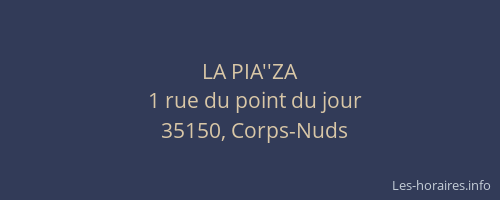 LA PIA''ZA
