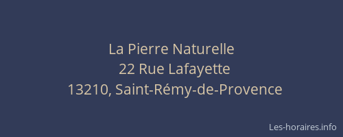La Pierre Naturelle