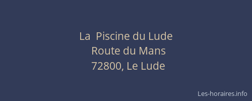 La  Piscine du Lude