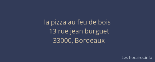 la pizza au feu de bois