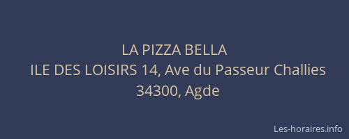 LA PIZZA BELLA