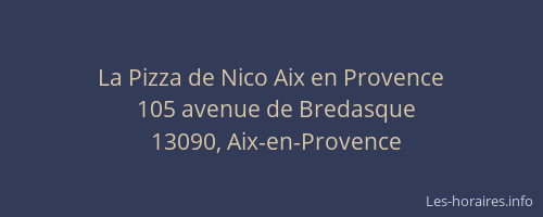 La Pizza de Nico Aix en Provence