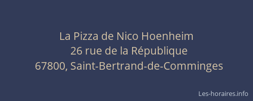 La Pizza de Nico Hoenheim