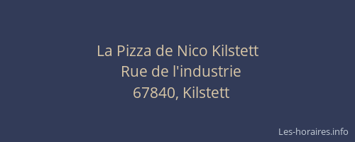 La Pizza de Nico Kilstett