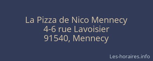 La Pizza de Nico Mennecy