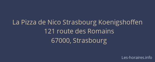 La Pizza de Nico Strasbourg Koenigshoffen