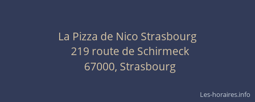 La Pizza de Nico Strasbourg