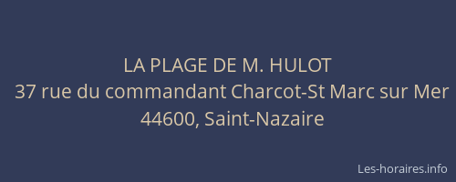LA PLAGE DE M. HULOT