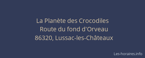 La Plan&egrave;te des Crocodiles
