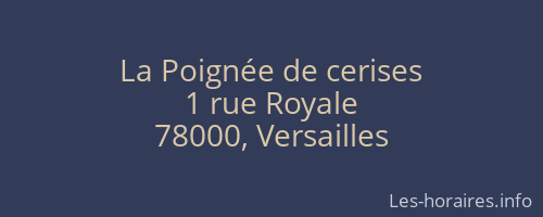 La Poignée de cerises