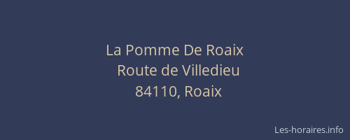 La Pomme De Roaix