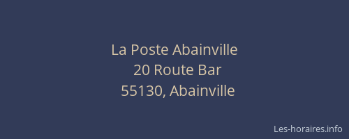 La Poste Abainville