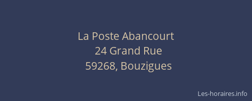 La Poste Abancourt
