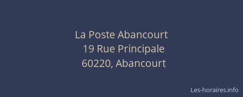 La Poste Abancourt
