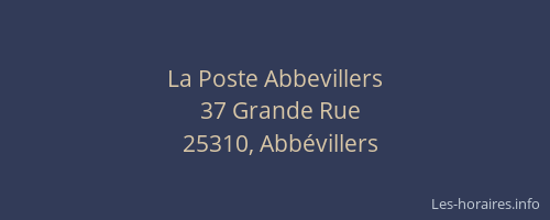 La Poste Abbevillers