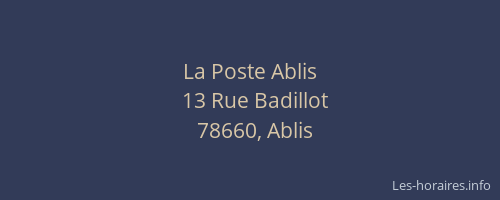 La Poste Ablis
